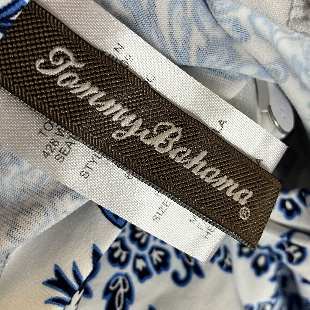 Tommy Bahama Swim Top Womens XS Full Zip Long Sleeve White Blue Floral - Picture 5 of 8